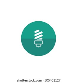 Light bulb icon in flat color circle style.