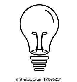 Light bulb icon. Flat design vector illustration.