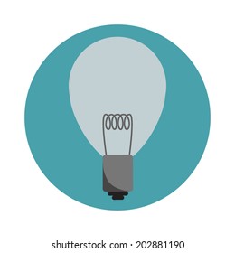 Light bulb icon. Flat design.