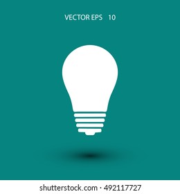 Light bulb icon, flat design best vector icon