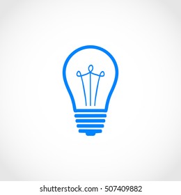 Light bulb icon, flat design best vector icon