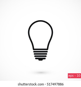 Light bulb icon, flat design best vector icon