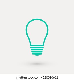 Light bulb icon, flat design best vector icon