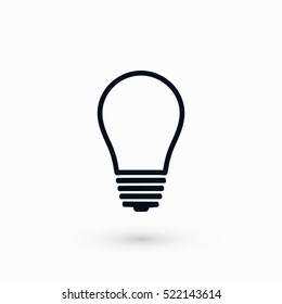 Light bulb icon, flat design best vector icon
