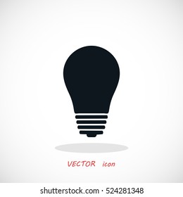 Light bulb icon, flat design best vector icon