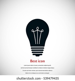 Light bulb icon, flat design best vector icon