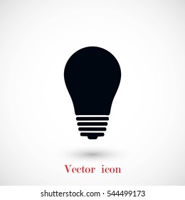 Light bulb icon, flat design best vector icon