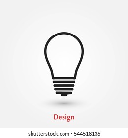 Light bulb icon, flat design best vector icon