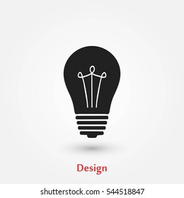 Light bulb icon, flat design best vector icon