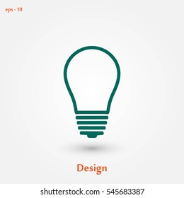 Light bulb icon, flat design best vector icon