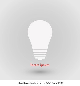 Light bulb icon, flat design best vector icon