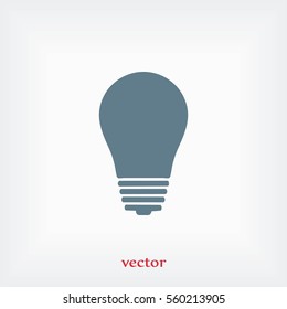 Light bulb icon, flat design best vector icon