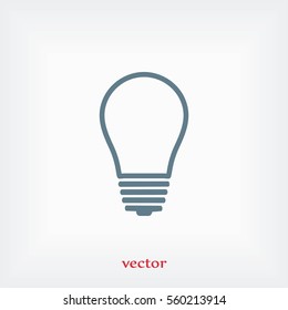 Light bulb icon, flat design best vector icon