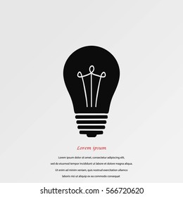 Light bulb icon, flat design best vector icon