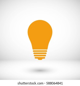 Light bulb icon, flat design best vector icon