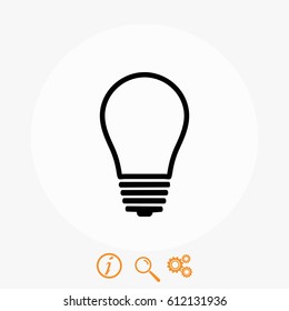 Light bulb icon, flat design best vector icon