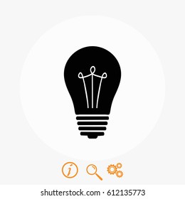 Light bulb icon, flat design best vector icon