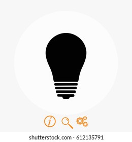 Light bulb icon, flat design best vector icon