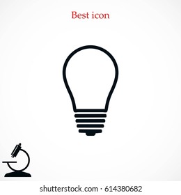 Light bulb icon, flat design best vector icon