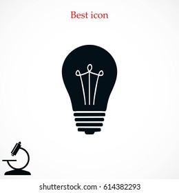 Light bulb icon, flat design best vector icon