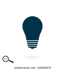 Light bulb icon, flat design best vector icon