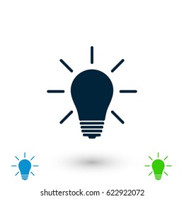 Light bulb icon, flat design best vector icon
