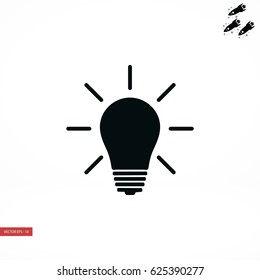 Light bulb icon, flat design best vector icon