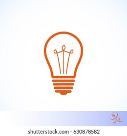 Light bulb icon, flat design best vector icon