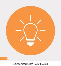Light bulb icon, flat design best vector icon