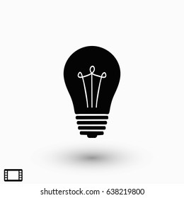 Light bulb icon, flat design best vector icon
