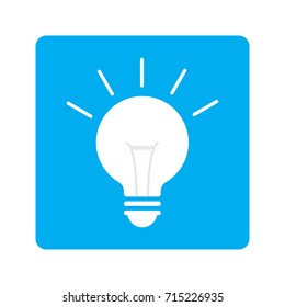 Light bulb icon in flat design. Creative idea in light bulb shape. Vector illustration. EPS10.