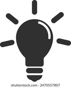 Light bulb icon flat illustration vector idea eps 10
