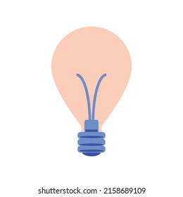 light bulb icon flat isolated