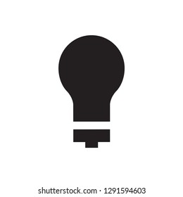 Light Bulb Icon In Flat Style Vector For App, UI, Websites. Black Icon Vector Illustration.