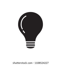 Light bulb icon flat vector template design trendy