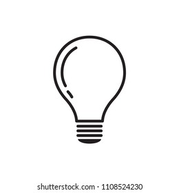 Light bulb icon flat vector template design trendy