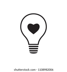 Light bulb icon flat vector template design trendy