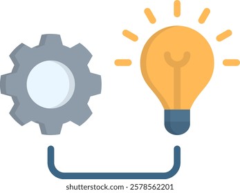 Light Bulb Icon Flat Vector Illustration