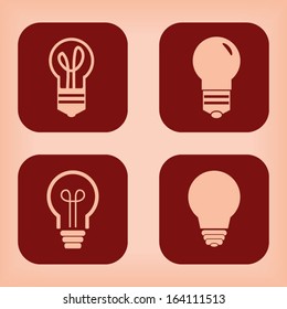 Light bulb icon - four variations 