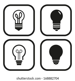 Light bulb icon - four variations 