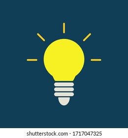 Icono de bombilla , lleno de ideas y pensamiento creativo , vector , ilustrador.