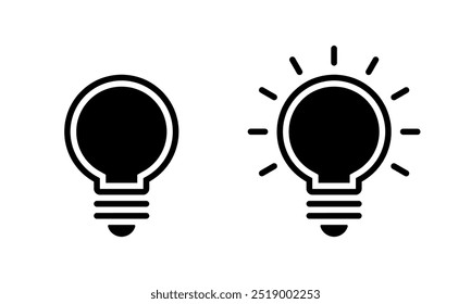 Light bulb icon in generic style. Lamp sign symbol