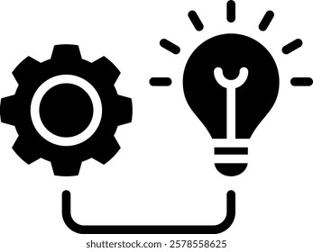 Light Bulb Icon Glyph Vector Illustration