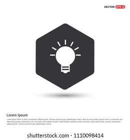 Light bulb icon Hexa White Background icon template - Free vector icon