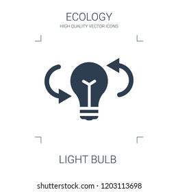 light bulb icon. high quality filled light bulb icon on white background. from ecology collection flat trendy vector light bulb symbol. use for web and mobile