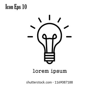 light bulb icon, idea icon