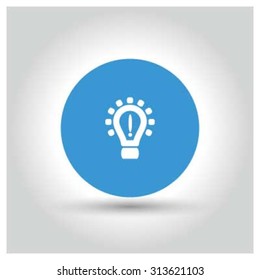Light Bulb Icon. Idea Icon. Blue Business Pictogram. vector illustration