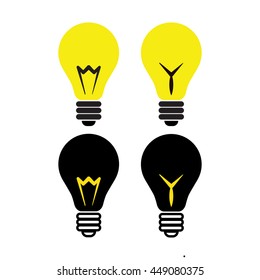 Light bulb icon. Idea concept. Vector illustration