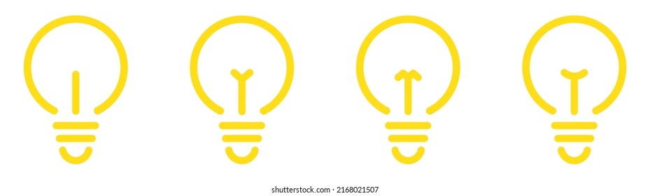 Light Bulb Icon. Bulb Idea Icon. Bulb Creative Icon, Vector Illustration
