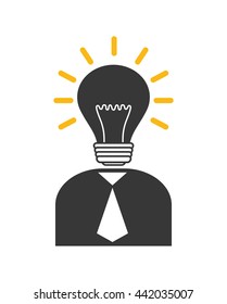 light bulb icon. idea design. vector graphic
